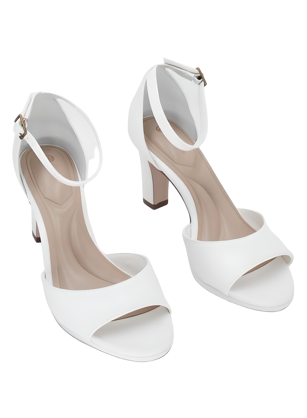 Giani Bernini Sailor 3.5" Heel Platform Dress Sandals White Lizard Size 7M